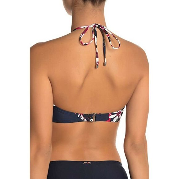 Tommy Hilfiger Tropical Orchid Bandeau Swim Top - Picture 2 of 6